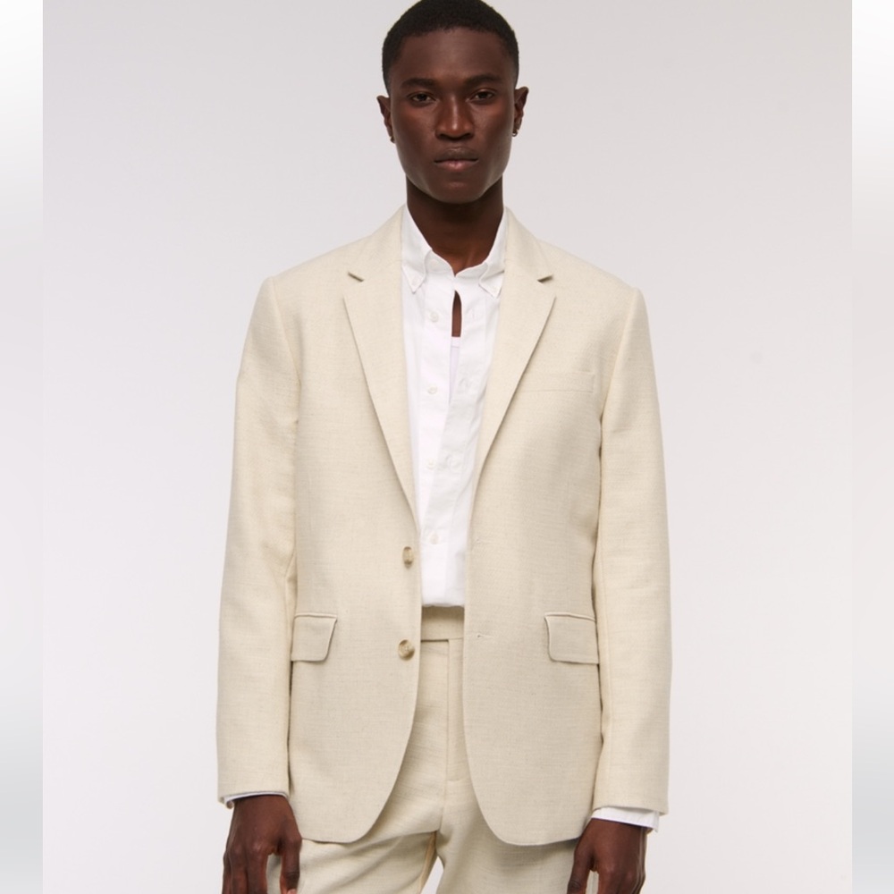 A&F Collins Classic Cotton Texture Blazer (NWOT)